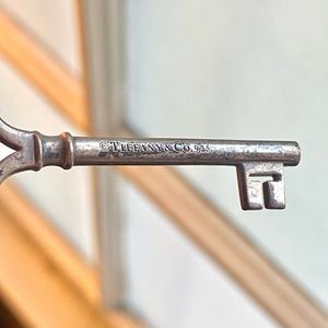 Tiffany & Co sterling silver key necklace
